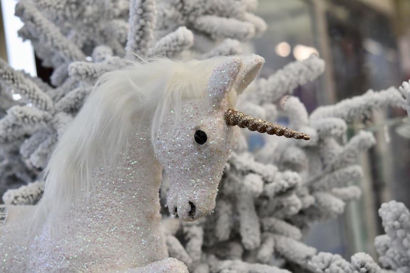Unicorn in a mystical garden